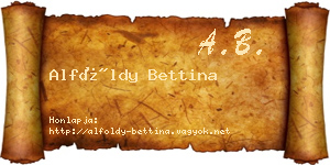 Alföldy Bettina névjegykártya